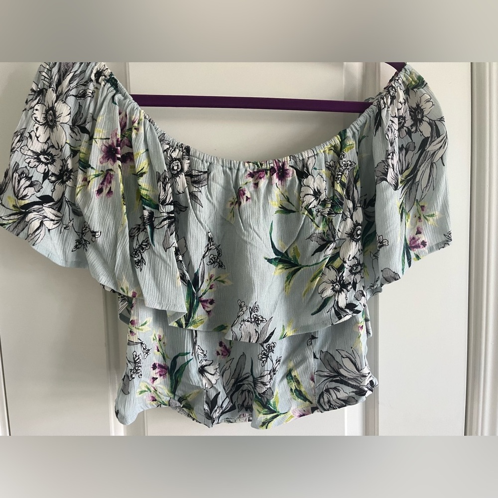 BAND OF GYPSIES Arica Off The Shoulder Crop Top Size Large - Never Worn - Picture 7 of 10